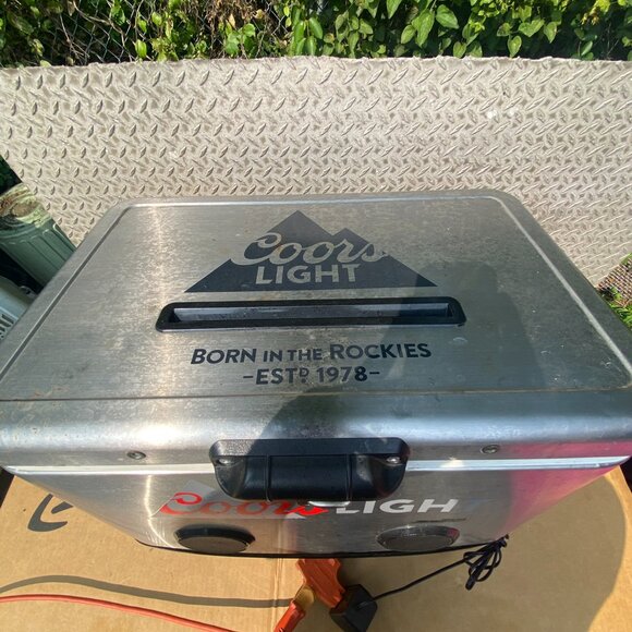 Coors Light Beer Stainless Cooler Bluetooth Speakers LED Lights - Picture 10 of 14